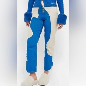 House Of Sunny Canvas Jessie Jeans Klein Blue US 2 Denim Straight Leg Button Fly